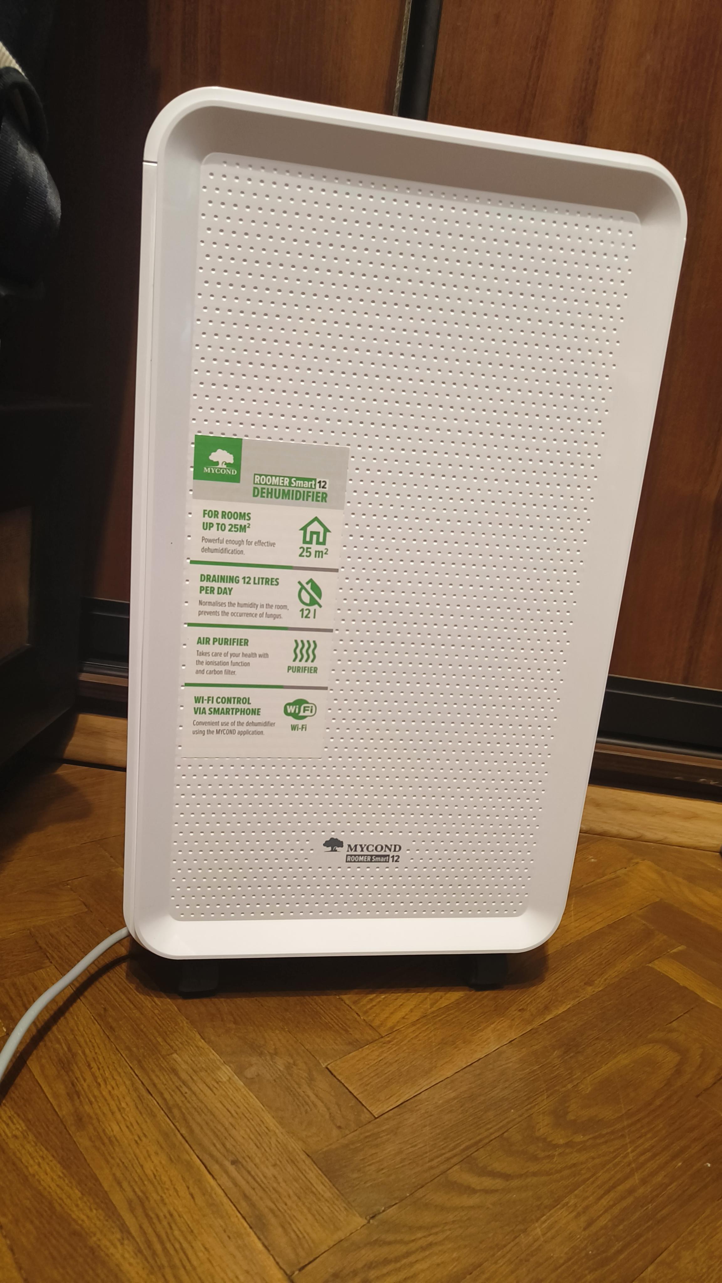 Осушитель воздуха Mycond Roomer Smart 12 в реальных условиях использования от пользователя Андрій.