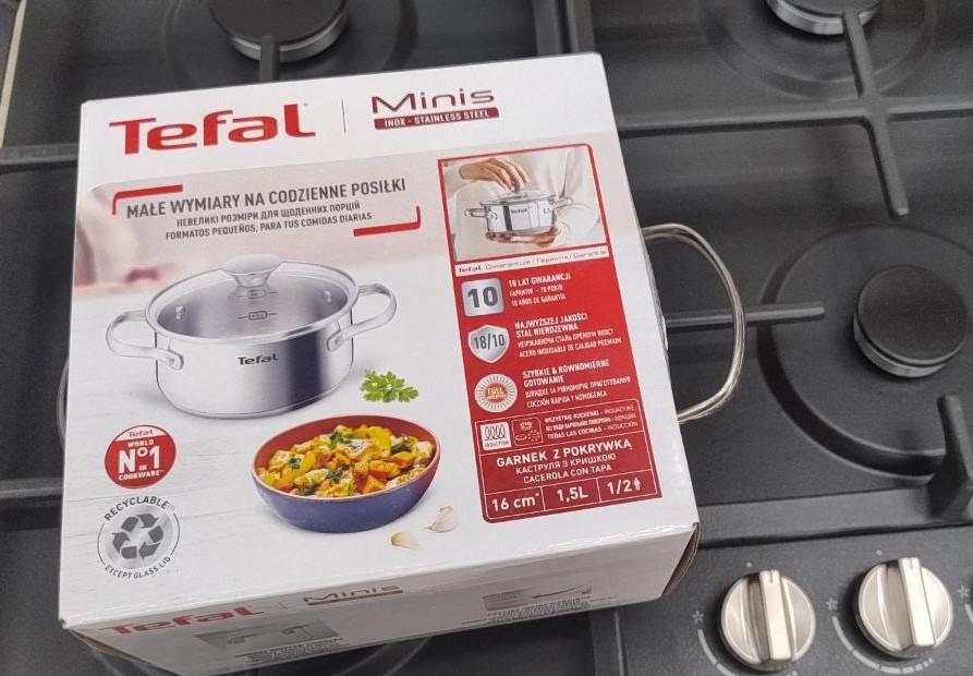 Кокотниця з кришкою Tefal Каструля з кришкою Tefal Minis 1.5 л H8744255 у реальних умовах використання від користувача Назар Шелестюк.