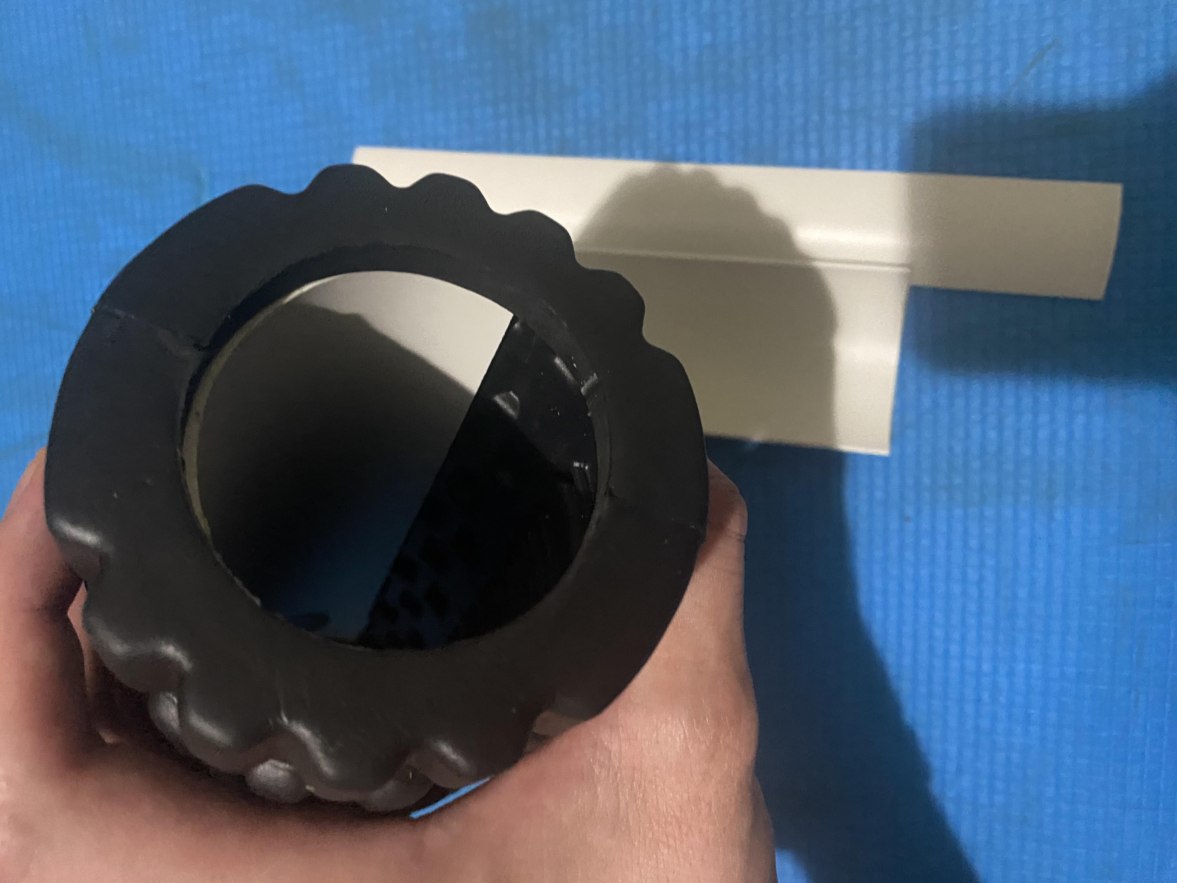 Ролик масажний EasyFit Grid Roller Mini чорний 30 см у реальних умовах використання від покупця Назарій.