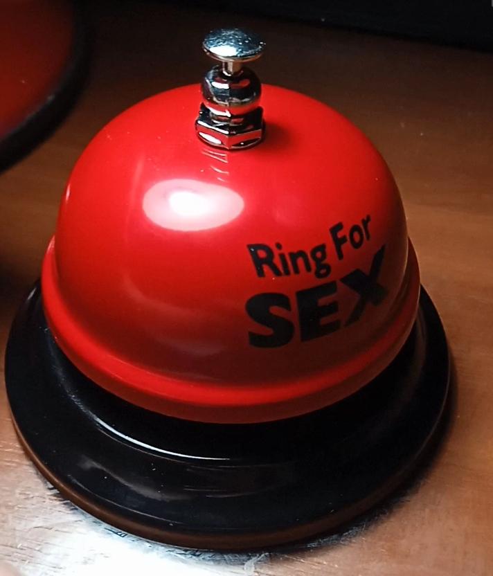 Звонок настольный "Ring for SEX" в реальных условиях использования от пользователя Олена.