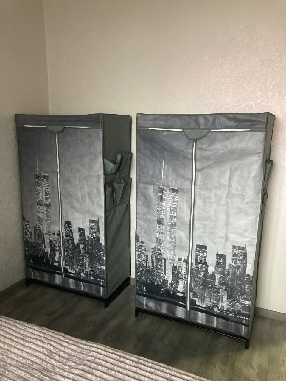 Тканинна шафа з боковими кишенями City Style W307 1560х870х460 мм сірий у реальних умовах використання від користувача Марина Горобець.
