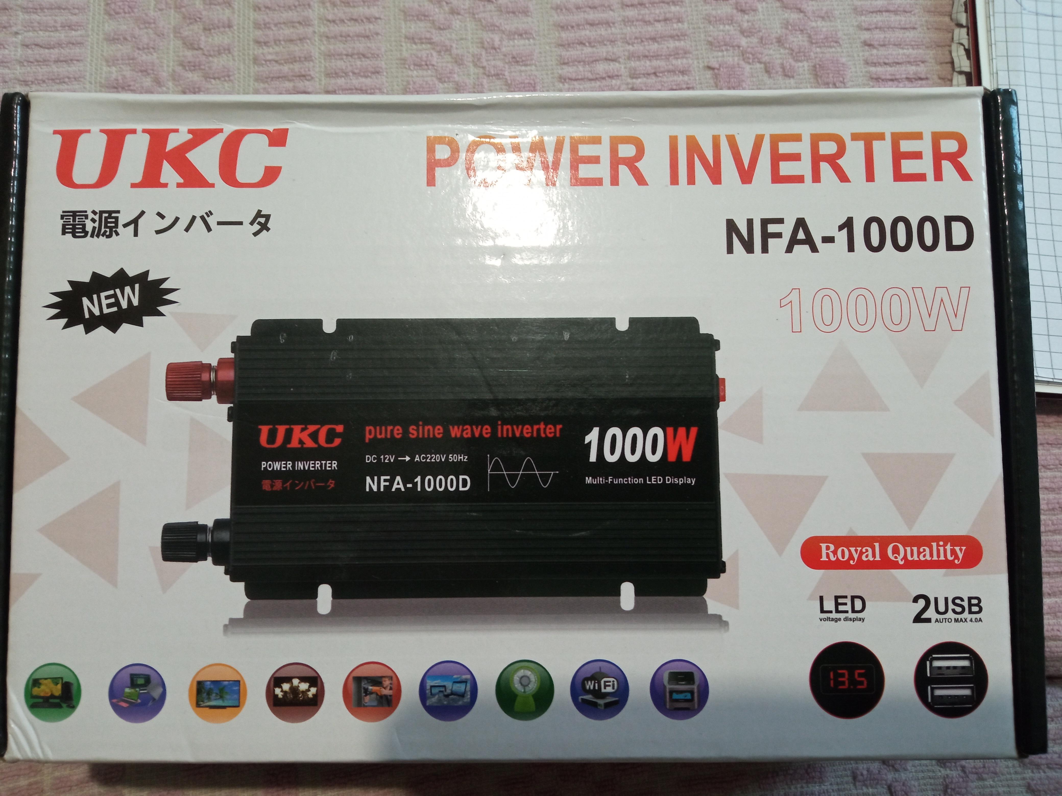 Автомобільний інвертор UKC 1000W 12-220V з чистою синусоїдою (2104618316) у реальних умовах використання від користувача Олександр.